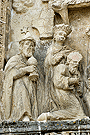 Los Reyes Magos en el altorrelieve de la Epifanía (Puerta izquierda de la fachada principal de la Santa Iglesia Catedral)