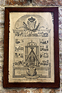 Lámina de la Virgen de la Merced regalo de la Comunidad Mercedaria con motivo de la Consagracion de la Colegial - Año 1978  (Claustro del Patio de los Naranjos - Santa Iglesia Catedral)