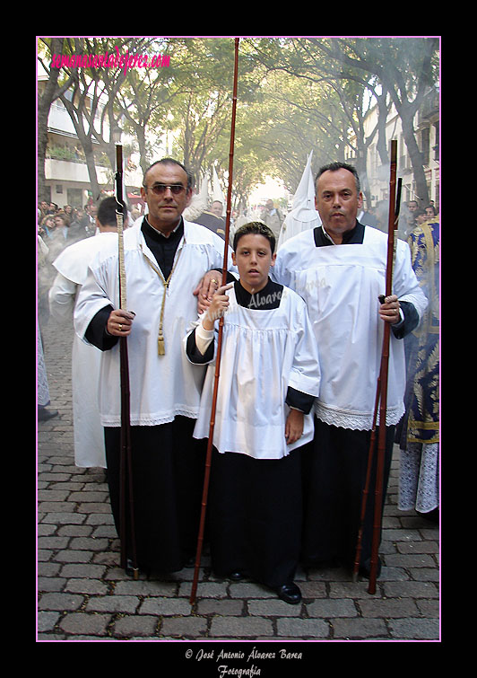 Cuerpo de enciendevelas del Paso de Palio de la Hermandad del Transporte