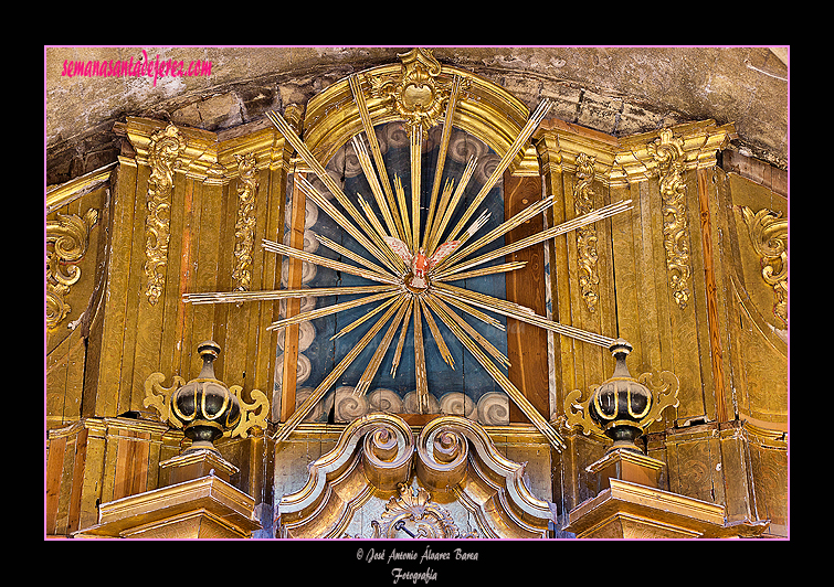 Detalle del ático del Retablo de San Pedro (Santa Iglesia Catedral)