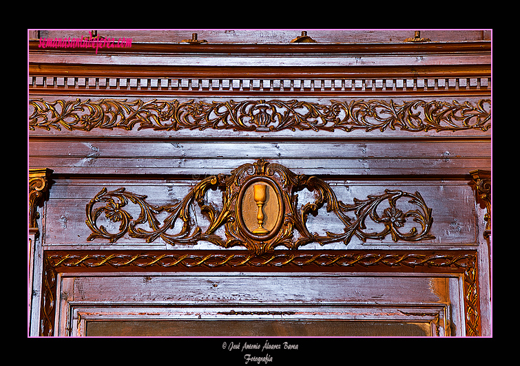 Detalle de la decoración del cuerpo del Retablo del Nazareno Caído (Santa Iglesia Catedral)