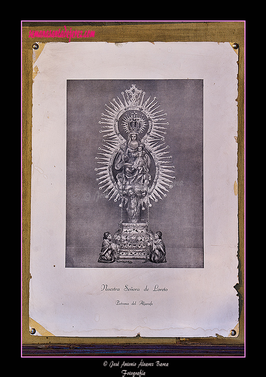 Lámina de la Virgen de Loreto en el Retablo del Nazareno Caído (Santa Iglesia Catedral)