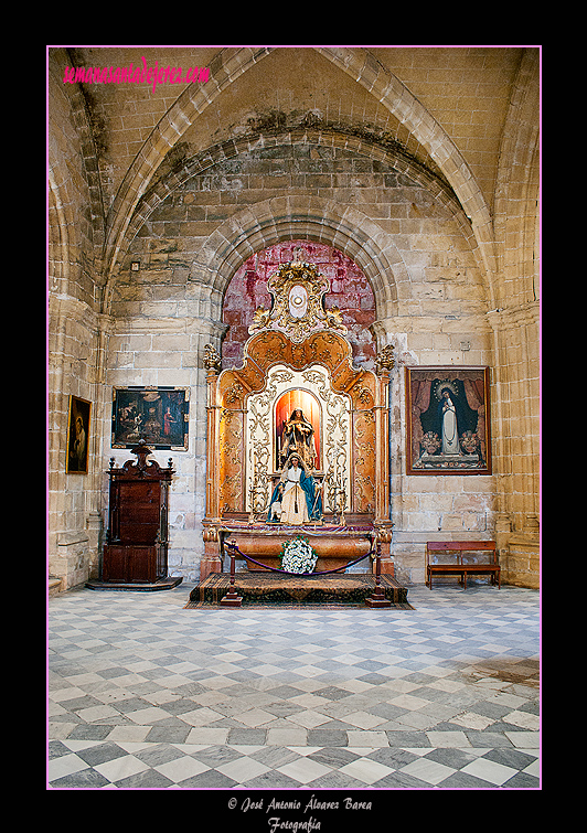 Tramo del Retablo de Santa Teresa de Jesús, actualmente del Beato Juan Pablo II (Santa Iglesia Catedral)