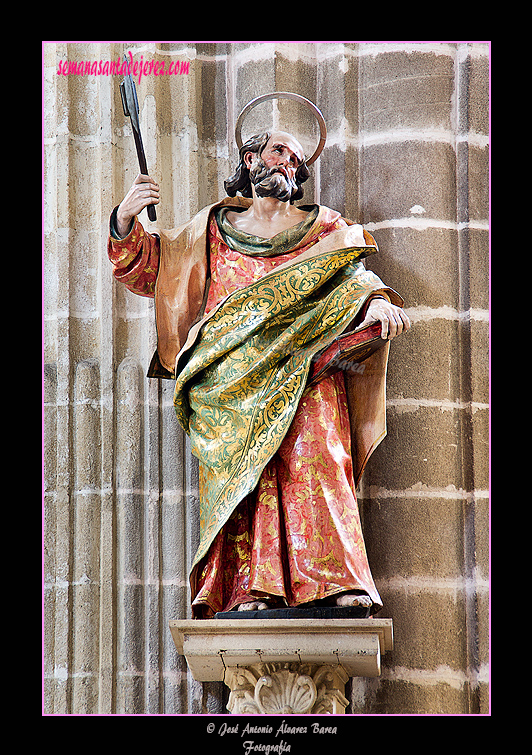 San Judas Tadeo - José de Arce - Siglo XVII (Santa Iglesia Catedral) (Talla de madera tallada y policromada, procedente de la Cartuja de Jerez)