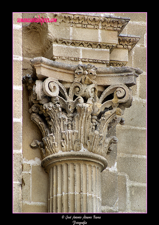 Columna de la portada de la Visitación de la Santa Iglesia Catedral