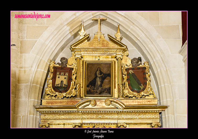 Ático del retablo de San Sebastian (Iglesia de San Mateo)