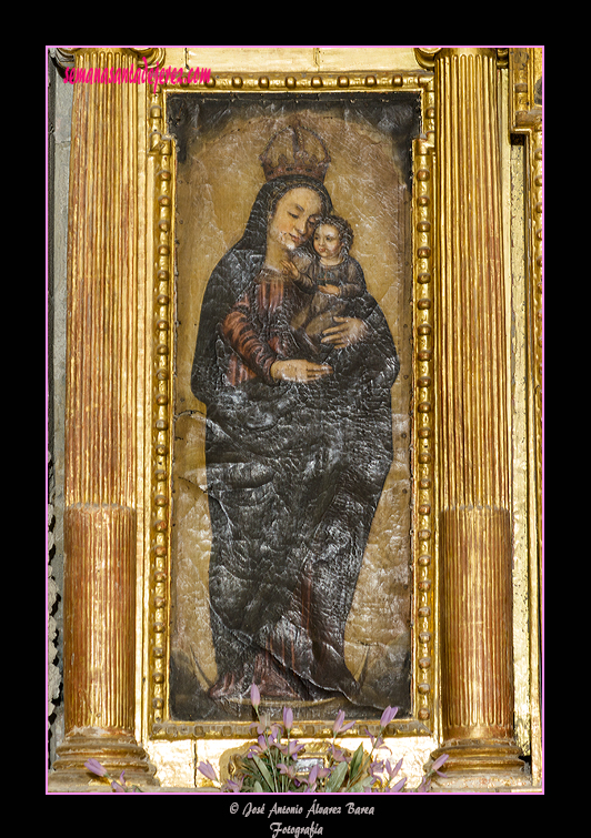 Pintura de la Virgen con el Niño Jesús (Retablo de San Sebastian - Iglesia de San Mateo)