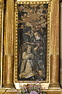 Pintura de La Imposición de la casulla a San Ildefonso, Obispo de Toledo (Retablo de San Sebastian - Iglesia de San Mateo)
