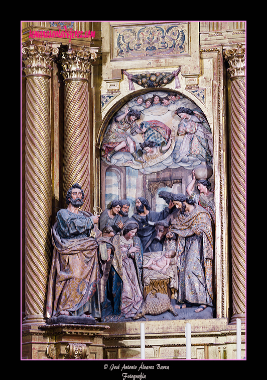 El Nacimiento de Jesús (Retablo Mayor de la Iglesia de San Miguel)