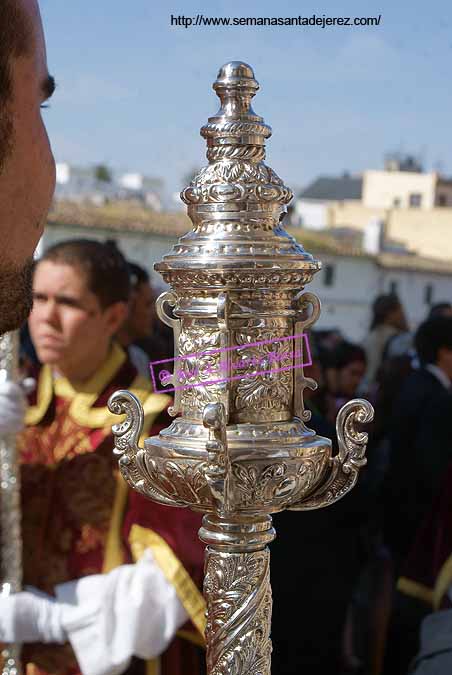 Pértiga del Pertiguero del Cuerpo de Acólitos del Paso de Palio de la Hermandad del Cristo del Perdón