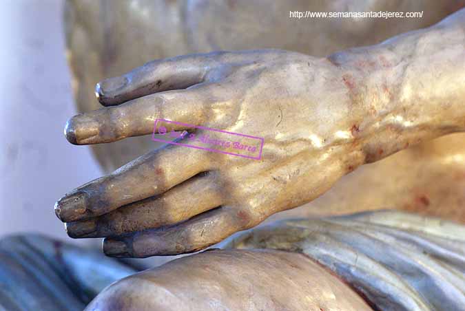 Mano izquierda del Santisimo Cristo de Humildad y Paciencia