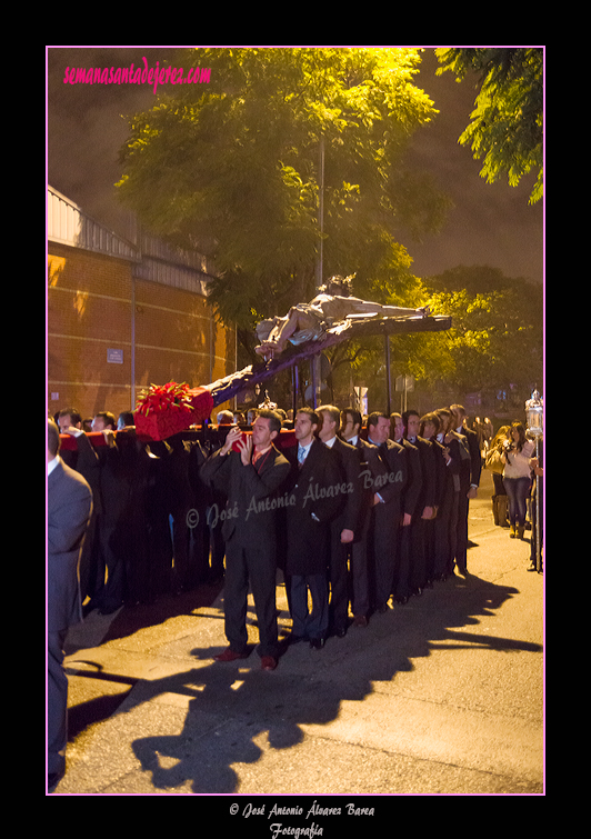 Traslado de vuelta del Santísimo Cristo de la Sed desde la Catedral con motivo de la erección canónica como Hermandad de Penitencia (12 de enero de 2013)