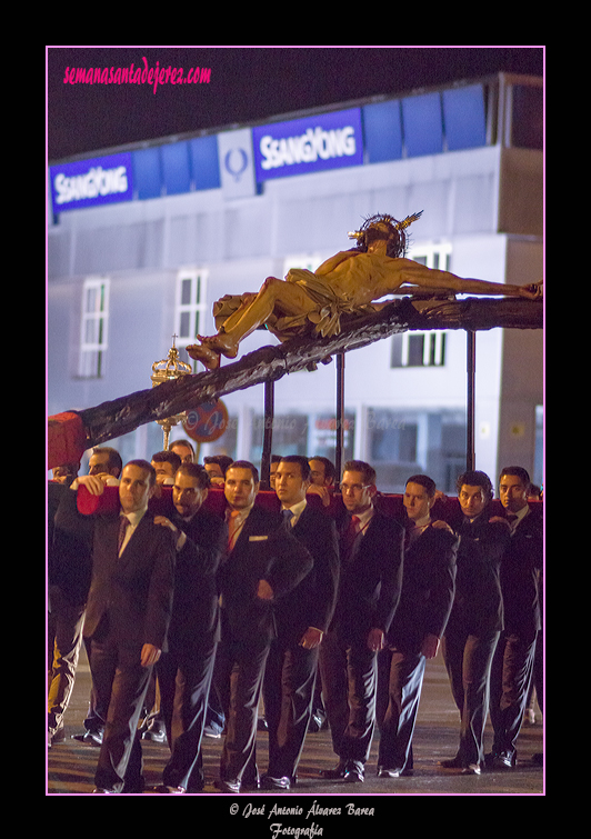 Traslado de vuelta del Santísimo Cristo de la Sed desde la Catedral con motivo de la erección canónica como Hermandad de Penitencia (12 de enero de 2013)