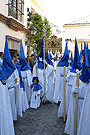 Presidencia del Banderín del Colegio Buen Pastor - La Salle de la Hermandad de Cristo Rey en su Triunfal Entrada en Jerusalén