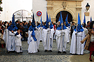 Presidencia del paso de Palio de la Hermandad de Cristo Rey en su Triunfal Entrada en Jerusalén