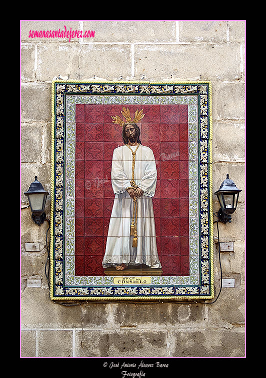 Retablo cerámico de Nuestro Padre Jesús del Consuelo en el Desprecio de Herodes