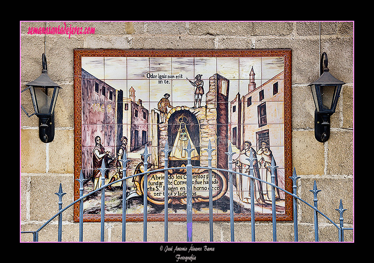 Retablo cerámico sobre los milagros de la Virgen de la Merced (Basílica de Nuestra Señora de la Merced Coronada)