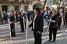 Acompañantes del Estandarte de la Virgen de la Merced en la Hermandad del Transporte