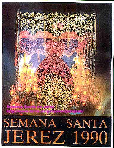 Cartel anunciador de la Semana Santa de Jerez. Año 1990.