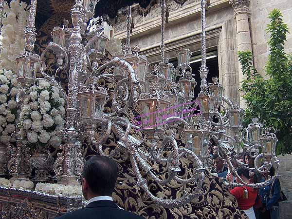 Candelabros de cola del paso de palio de N.S.de la Paz en su Mayor Aflicción