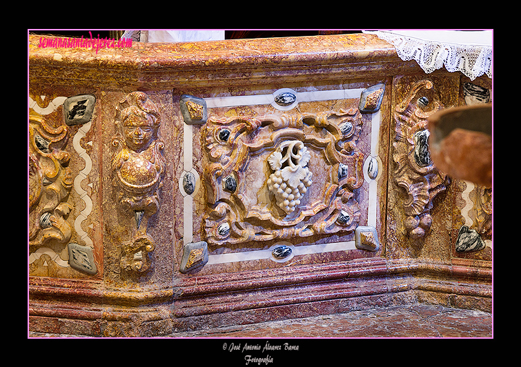 Detalle del comulgatorio de la capilla de Santa María de la Paz (Iglesia de San Marcos)