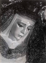 Maria Santísima de la Candelaria de besamanos con su antigua corona (Foto: Diego Romero).