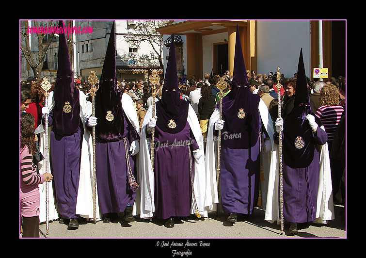 Presidencia del Paso de Misterio de la Hermandad de la Candelaria