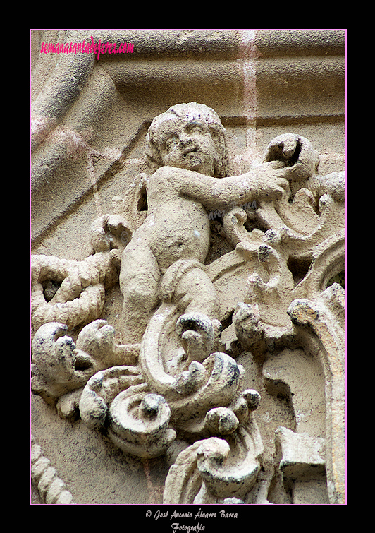 Putty en el escudo del Cardenal Arias (Portada de la Visitación de la Santa Iglesia Catedral)