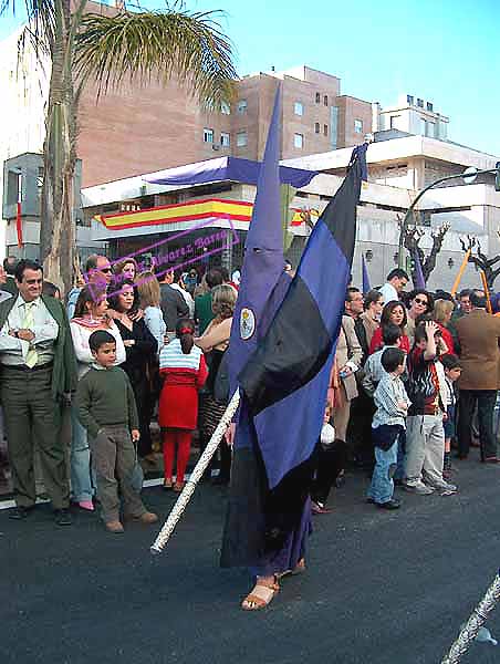 Bandera del Señor de la Hermandad del Cristo de la Defensión 