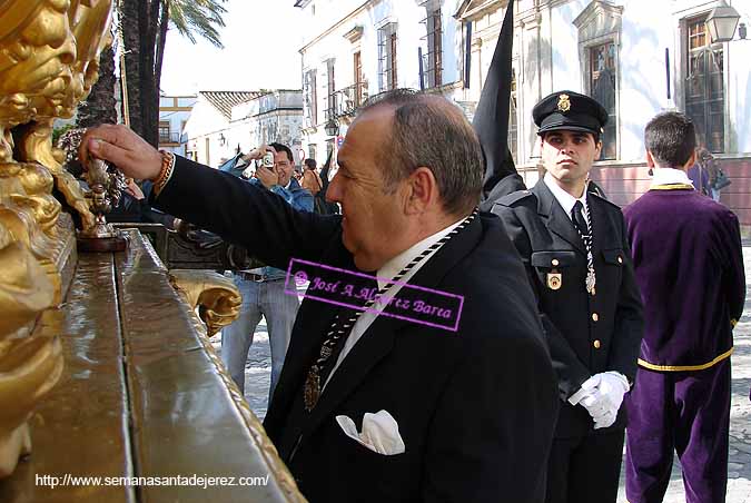 Sacrificio Martínez Romero, anterior capataz del Paso de Misterio de la Hermandad de Santa Marta