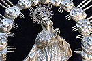 Detalle de la Inmaculada del Simpecado de la Hermandad de Santa Marta