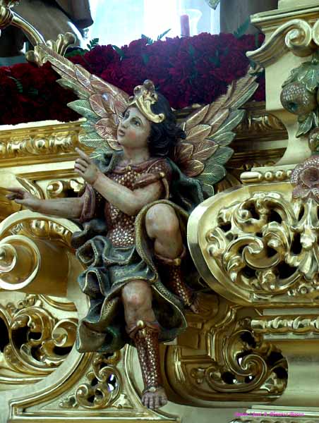 Arcángel de la canastilla del paso de Misterio de Nuestro Padre Jesús del Prendimiento