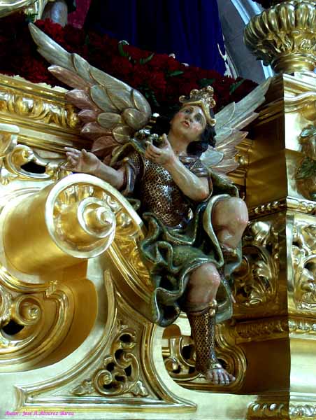 Arcángel de la canastilla del paso de Misterio de Nuestro Padre Jesús del Prendimiento