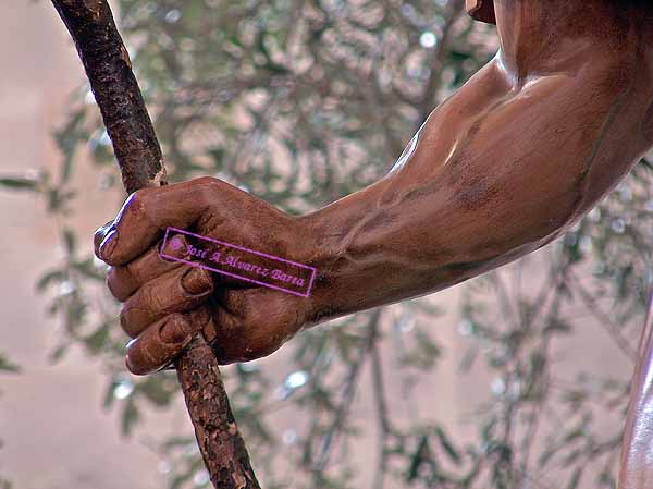 Mano derecha de "Chupaceite", sayón del Paso de Nuestro Padre Jesús del Prendimiento