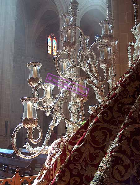 Candelabro de cola del paso de palio de María Santísima del Desamparo