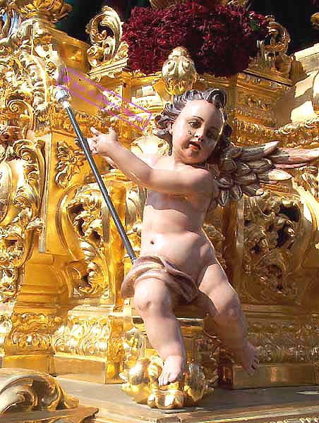 Angel de la canastilla del Paso de Misterio de la Sagrada Lanzada