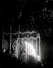 María Santísima de la Confortación acompañada por la imagen de San Juan Evangelista, obra de Castillo Lastrucci, a principios de la década de los sesenta del siglo XX (Foto: Diego Romero)