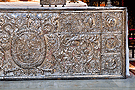 Detalle del frontal de altar en plata de la Capilla de la Virgen de Consolación (Iglesia Conventual Dominica de Santo Domingo)