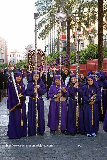 Cartela con la Sentencia de Jesús de la Hermandad del Nazareno 