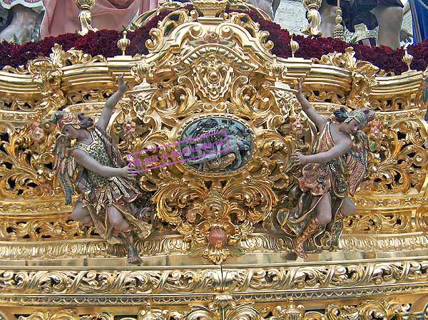 Detalle de la canastilla del Paso de Misterio de Nuestro Padre Jesús de la Sentencia y Humildad