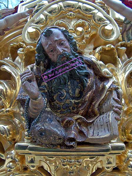 Cartela de Evangelista del Paso de Misterio de Nuestro Padre Jesús de la Sentencia y Humildad 