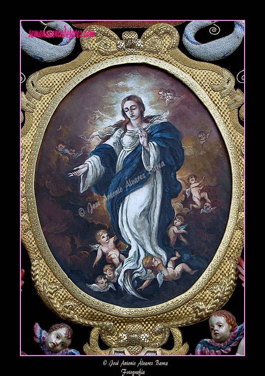 Pintura de la Inmaculada Concepción del Simpecado de la Hermandad de la Yedra