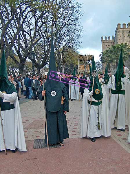 Representación de la Hermandad de la Buena Muerte en la Antepresidencia del cortejo de palio de la Hermandad de la Yedra