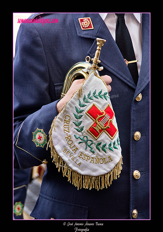 Banda de Música de la Cruz Roja de Sevilla tras el Paso de Palio de María Santísima del Perpetuo Socorro