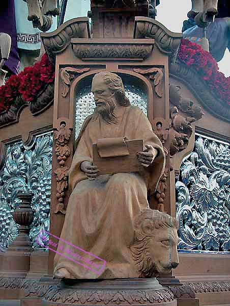 Evangelista del lateral de la canastilla del Paso de Misterio del Stmo.Cristo de la Exaltación 