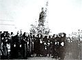 Imagen de San Juan captada un Viernes Santo en los años 20 a la salida de San Telmo