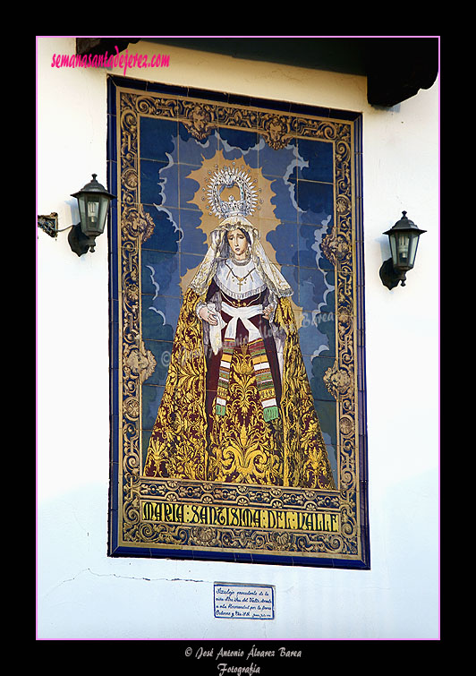 Retablo cerámico de María Santísima del Valle (Ermita de San Telmo)