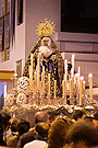 Traslado de regreso de María Santísima del Valle a la Ermita de San Telmo desde la Parroquia de San Rafael con motivo de los actos del III Aniversario de su Coronación Canónica (1 de noviembre de 2011)