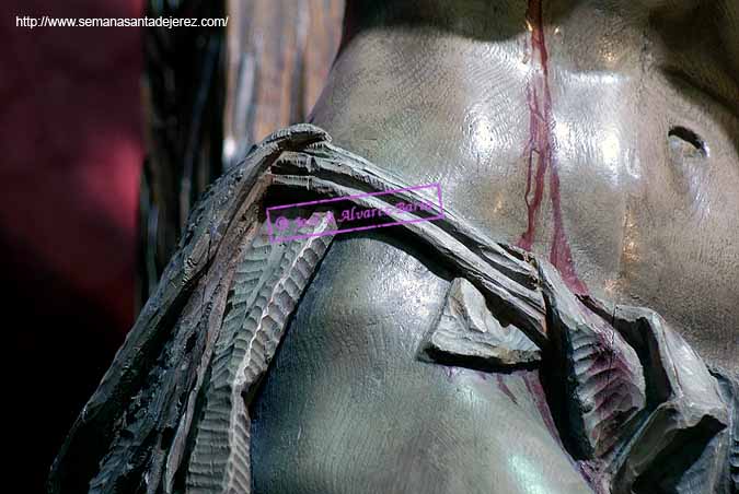 Detalle del paño de pureza del Santísimo Cristo del Sagrado Descendimiento