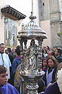 Pertiga del pertiguero del cortejo de palio de la Hermandad de la Soledad